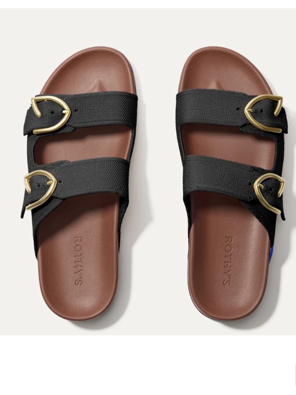 Rothy's Buckle Slides in Black
